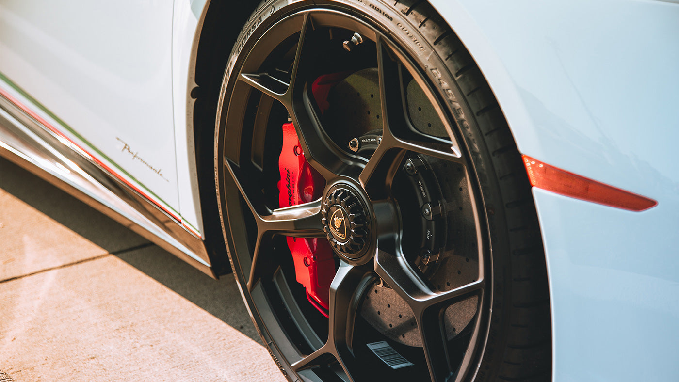 Stylish luxury vintage green car